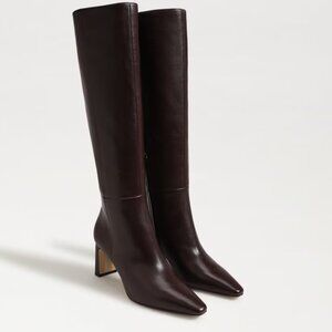 Sam Edelman Sylvia Leather Boots pecan wide calf